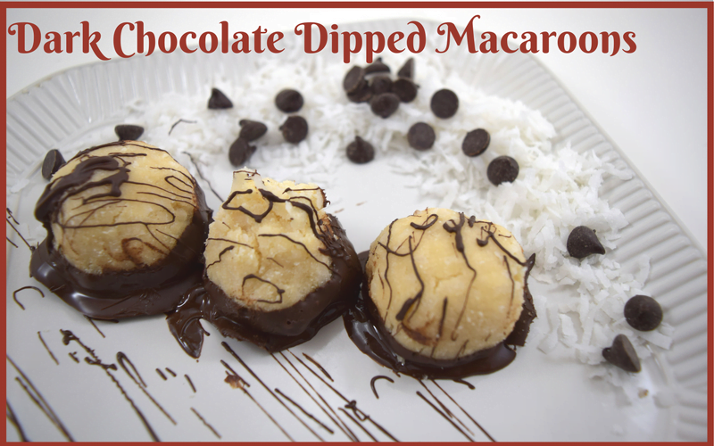 Low-Calorie Dark Chocolate Dipped Macaroon Recipe