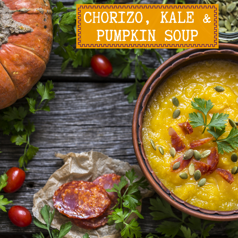 CHORIZO, KALE & PUMPKIN SOUP