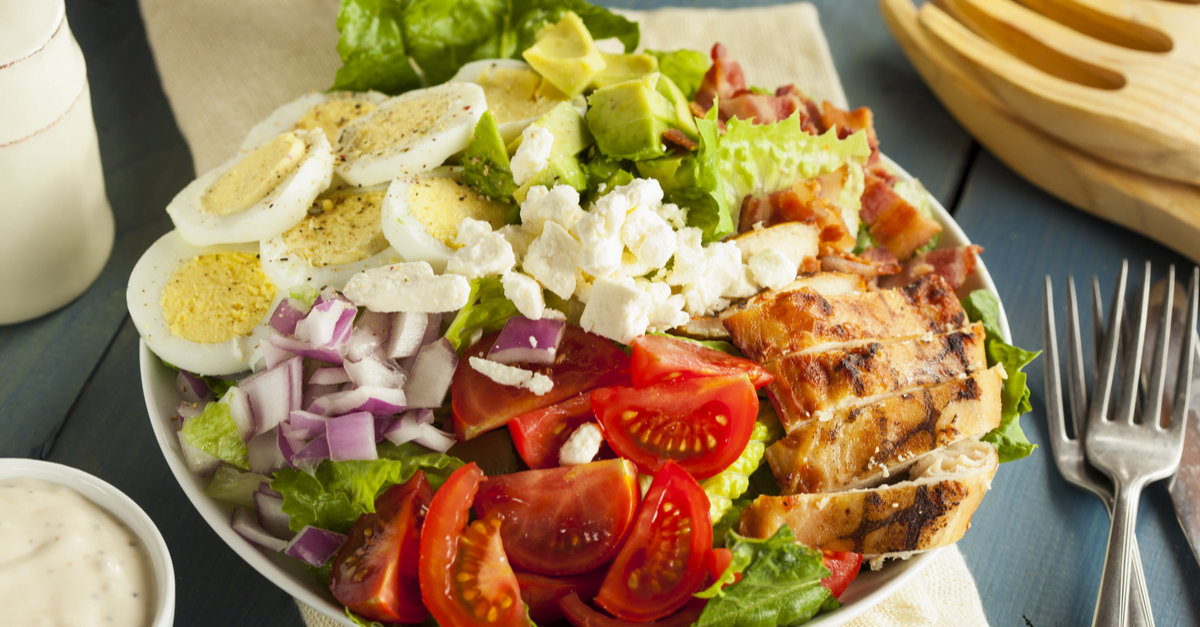 Keto-Friendly Cobb Salad w/ Ranch Dressing