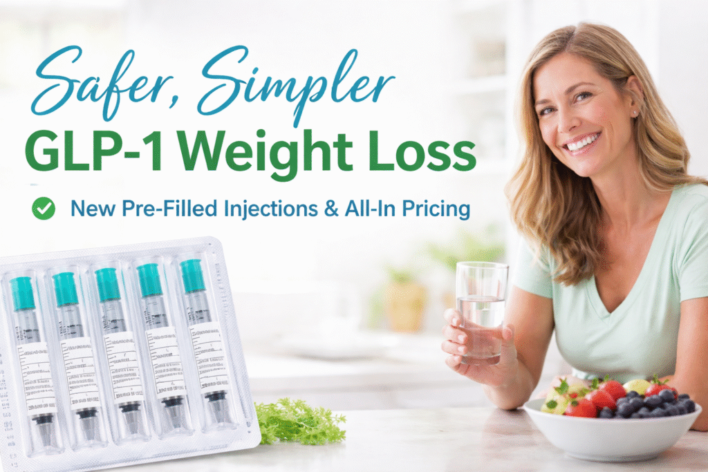 GLP-1 Woman Woman on GLP-1s eating healthy diet